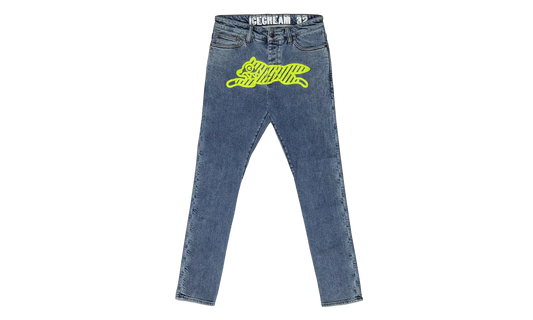 Neon Lime Jean "Medium Blue Wash" 411 8102 MEDI