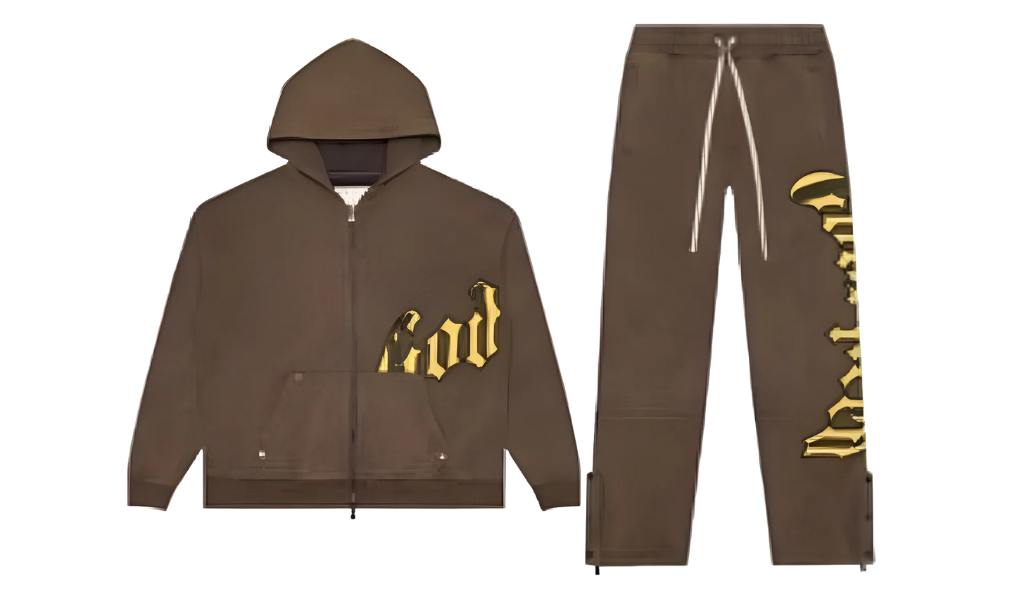 OG Logo Sweatsuit V2 "Washed Charcoal / Yellow" GS016