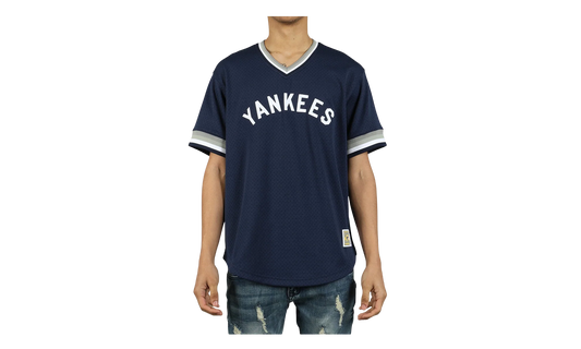 MLB Mesh V-Neck Tee "New York Yankees - Navy" MSPOAJ18001 NYYNAVY1