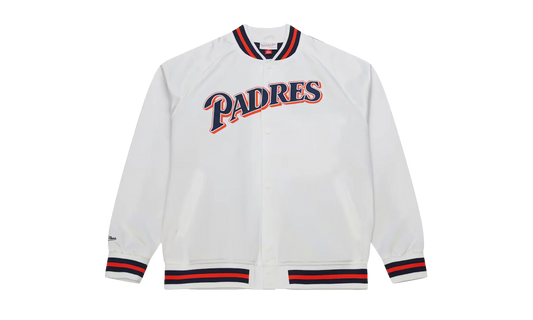 MLB Lightweight Satin Jacket "San Diego Padres - White" SJKT6296 SDPYYPPPWHIT