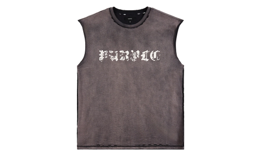 Worn Gothic Sleeveless Tee "Brown" P103 TBSP226