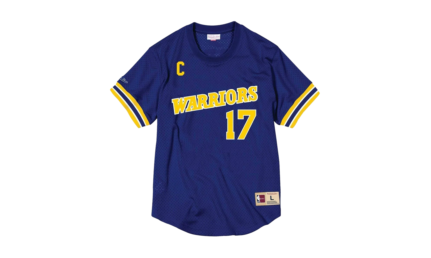 NBA Chris Mullin Name & Number Mesh Crewneck "Golden State Warriors - Royal" BA84X4 GSW B CCV
