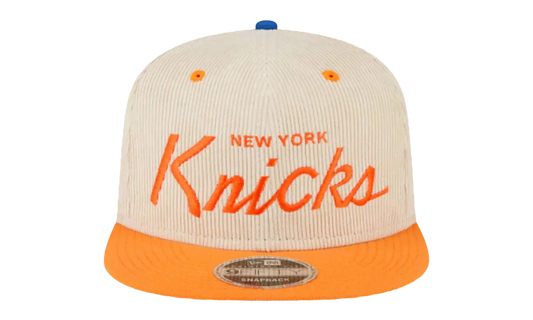 9FIFTY NBA NY KNICKS SNAPBACK HAT "ERIC EMANUEL - Cream/ Orange" EE434