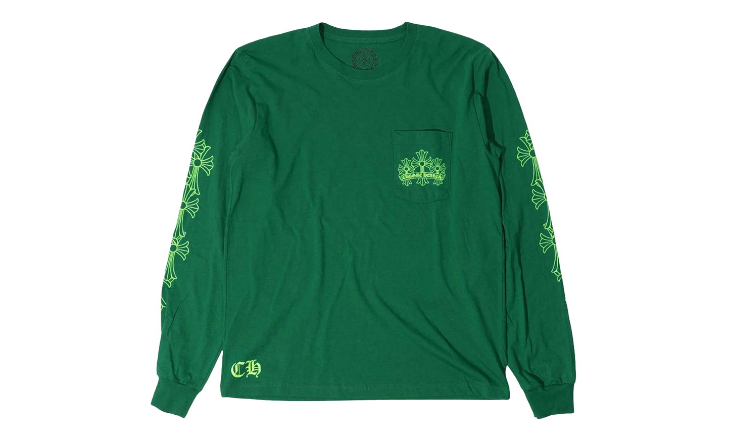 CEMETERY CROSS L/S Tee "GREEN" CHRM0842