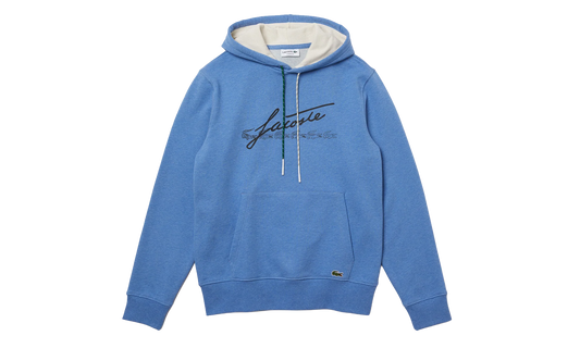 Signature Hooded Flecked Cotton Fleece Hoodie "Blue Chine" SH2059 HG3