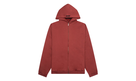 Heavy Fleece Full Zip Hoodie "Crimson" 192BT246246F