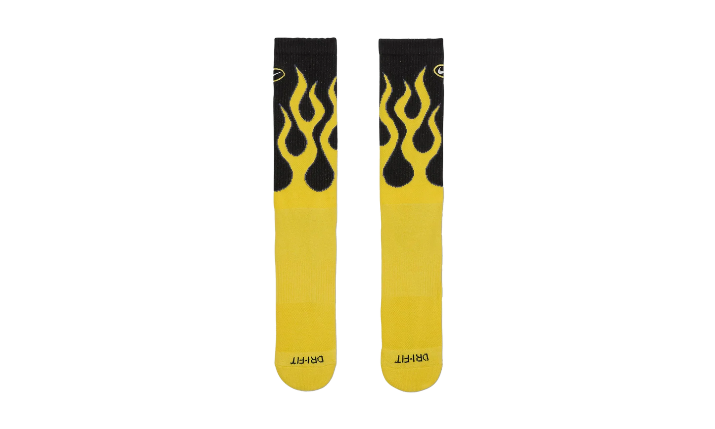 Everyday Plus Cushioned Crew Socks "Yellow Flames - (1 Pair)" IB2285 010