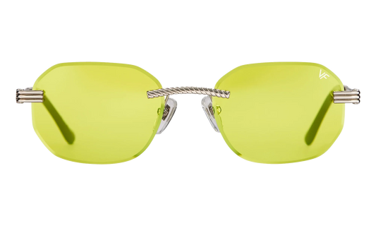 Hustler Rimless Drill Mount 24KT "White Gold / Citrus Yellow" DMHU2 0038 42D3