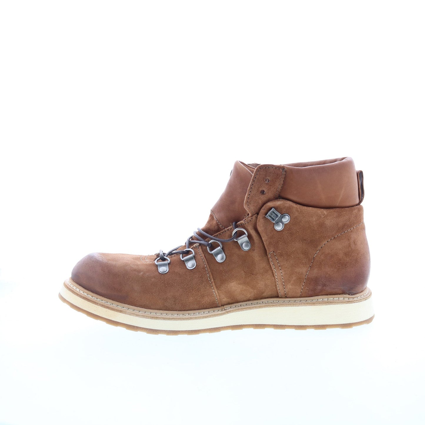 Cannon Mens Brown Leather Lace Up Casual Dress Boots