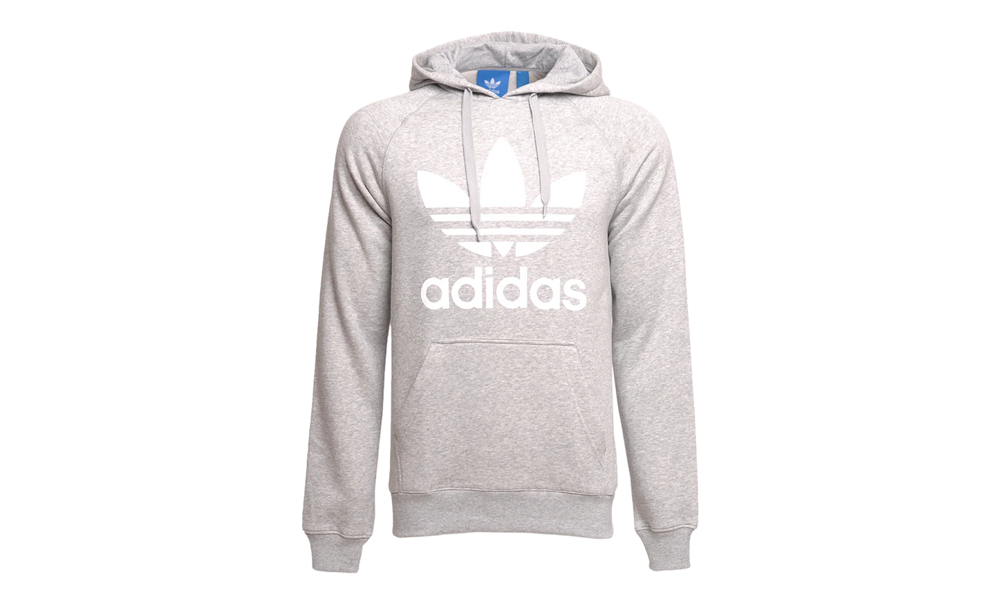 Originals Trefoil Pull Over Hoodie "Medium Grey Heather / White" AY6472