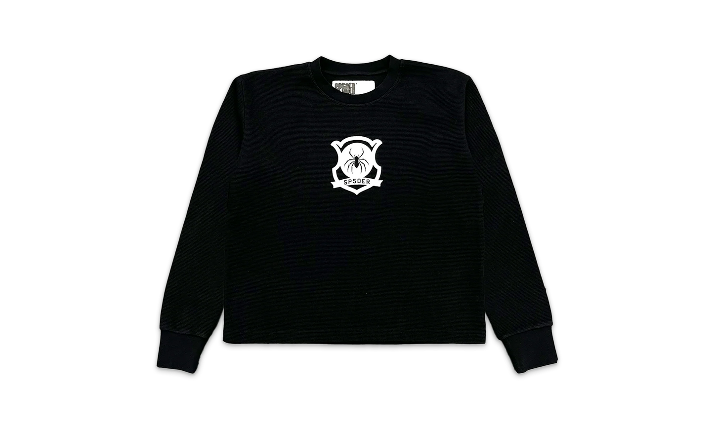 Waffle Knit Top "Black" SP5der261