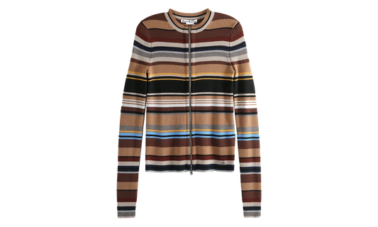 Striped Wool Cardigan WMNS "Multicolor / Brown" RW WN KNIT000009 MULTI BROWN