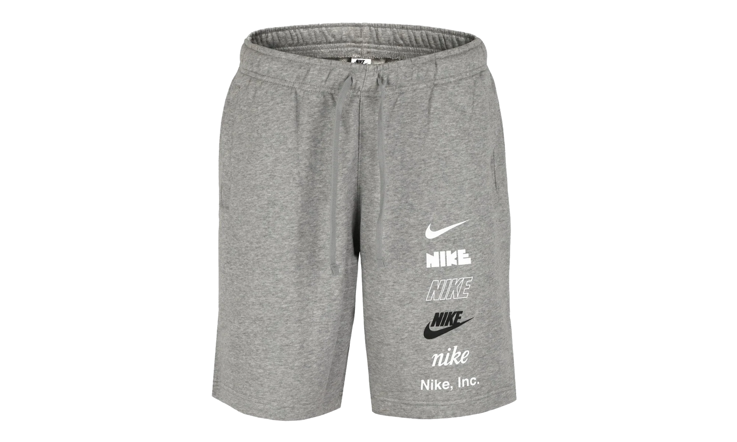 Club+ French Terry Multi-Logo Shorts "Dark Grey Heather" FB8830 063