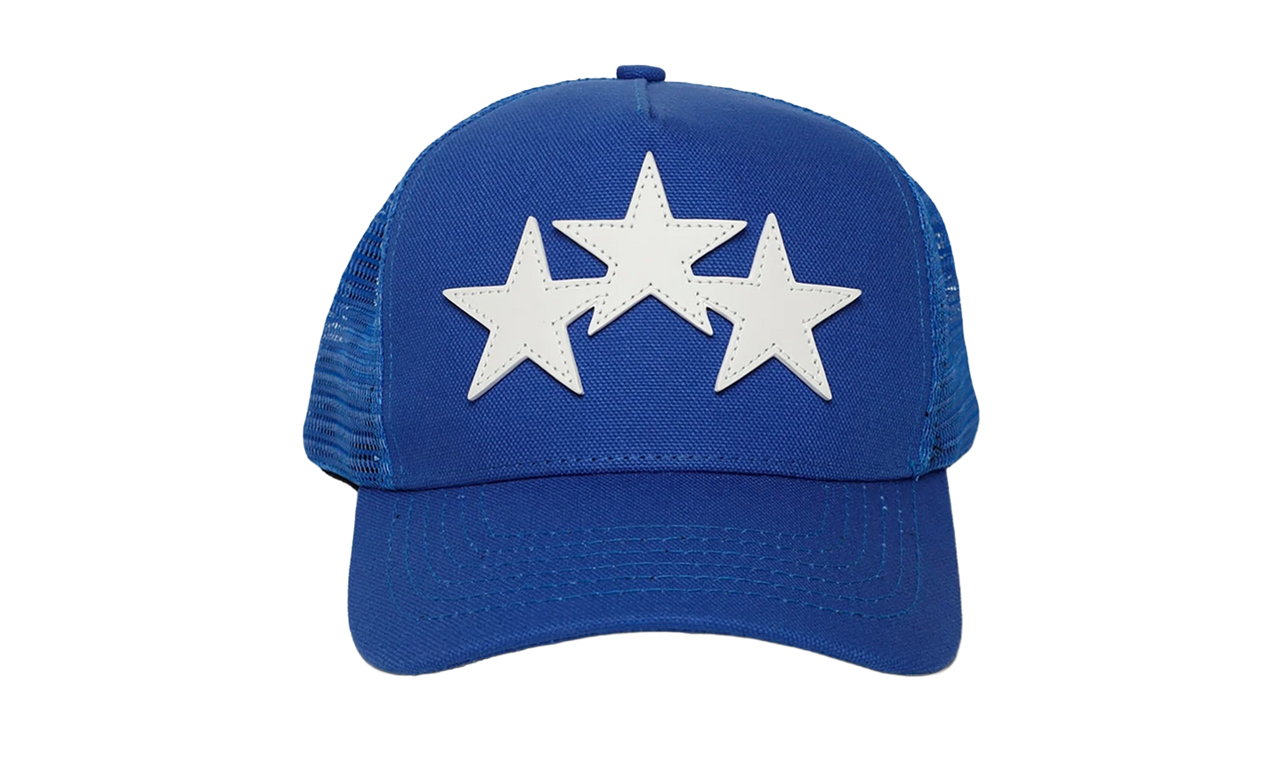 Three Star Trucker Snapback Cap "Blue / White" MAH002 466