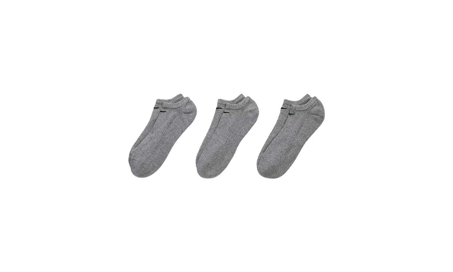 Everyday Plus Cushioned Training No-show Socks (3 Pairs) "Grey / Black" SX7673 064