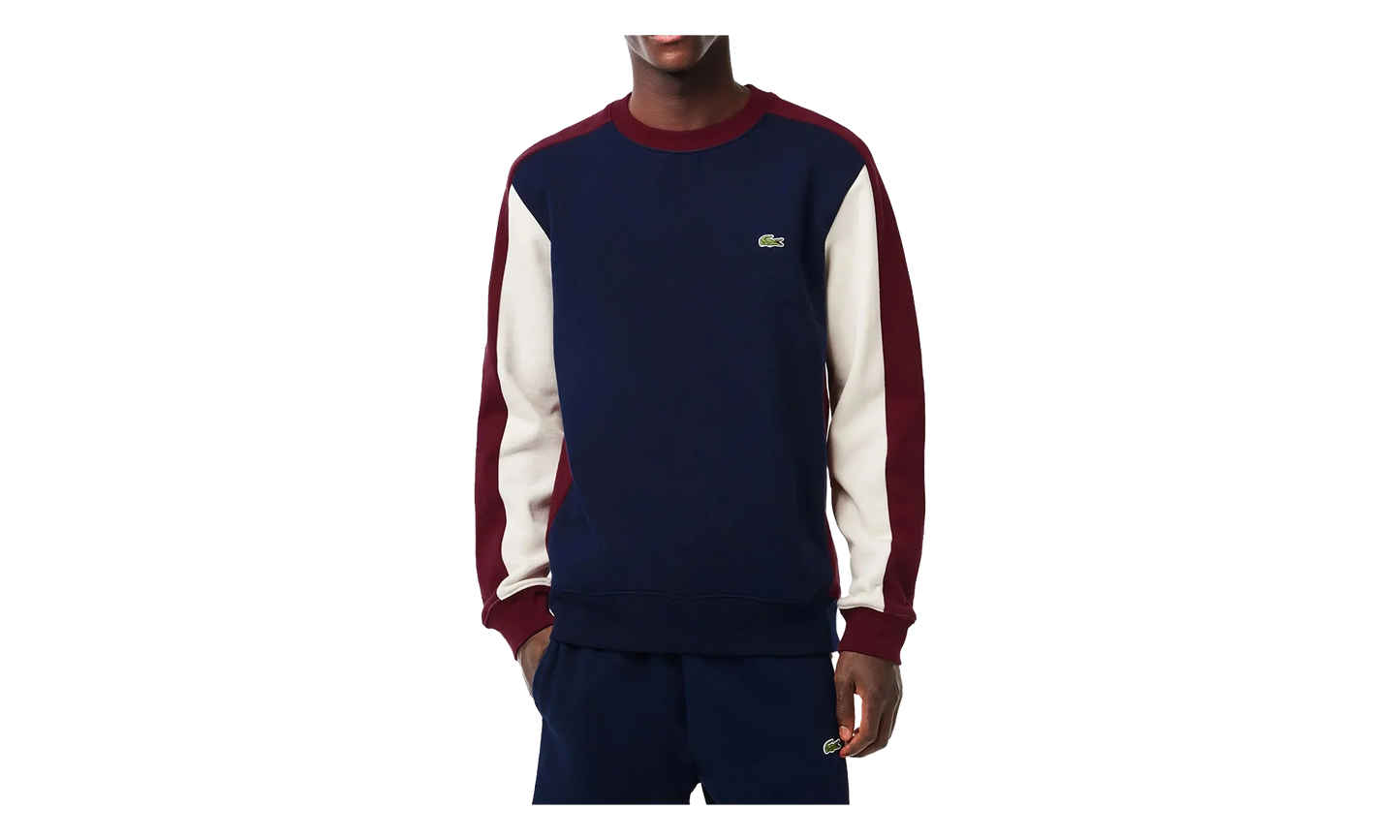 Brushed Fleece Colourblock Sweatshirt "Navy / Zinfandel" SH1299 PIG