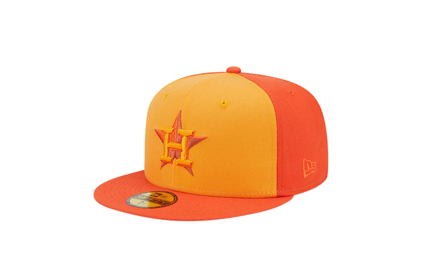 Houston Astros Tri-Tone Team 59FIFTY Fitted Hat "Orange" 60355909