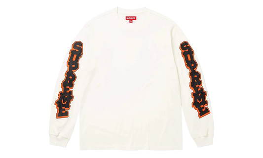 Cracked Sleeve Long Sleeve Top "SS26 - Washed White" SU27257