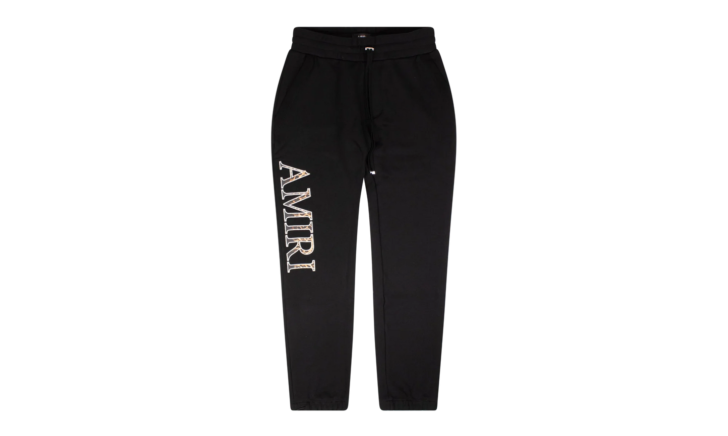 Leopard Logo Applique Sweatpants "Black" MJSP018 001