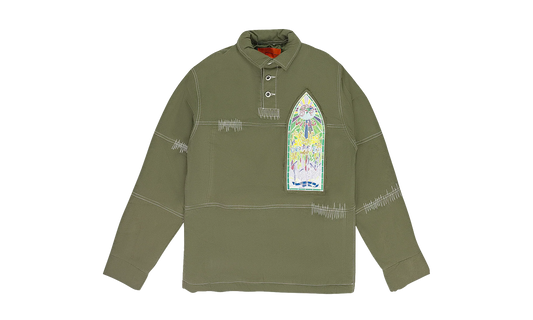 OVERSIZED RUGBY BUTTON-DOWN SHIRT "Green" 1111270011