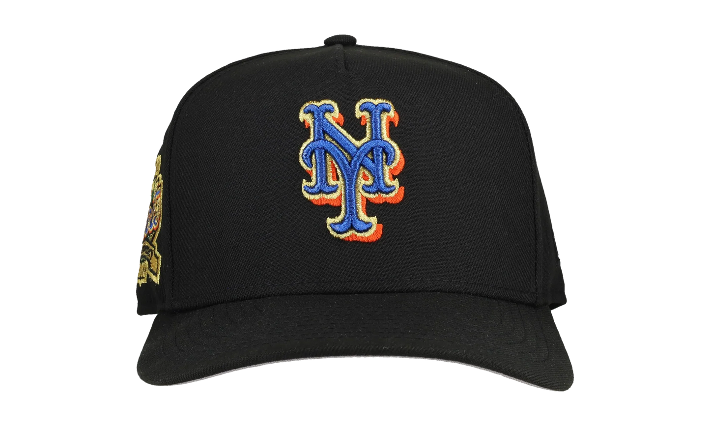 9FIFTY New York Mets 40th Anniversary A Frame Snapback Hat "Black" NE194