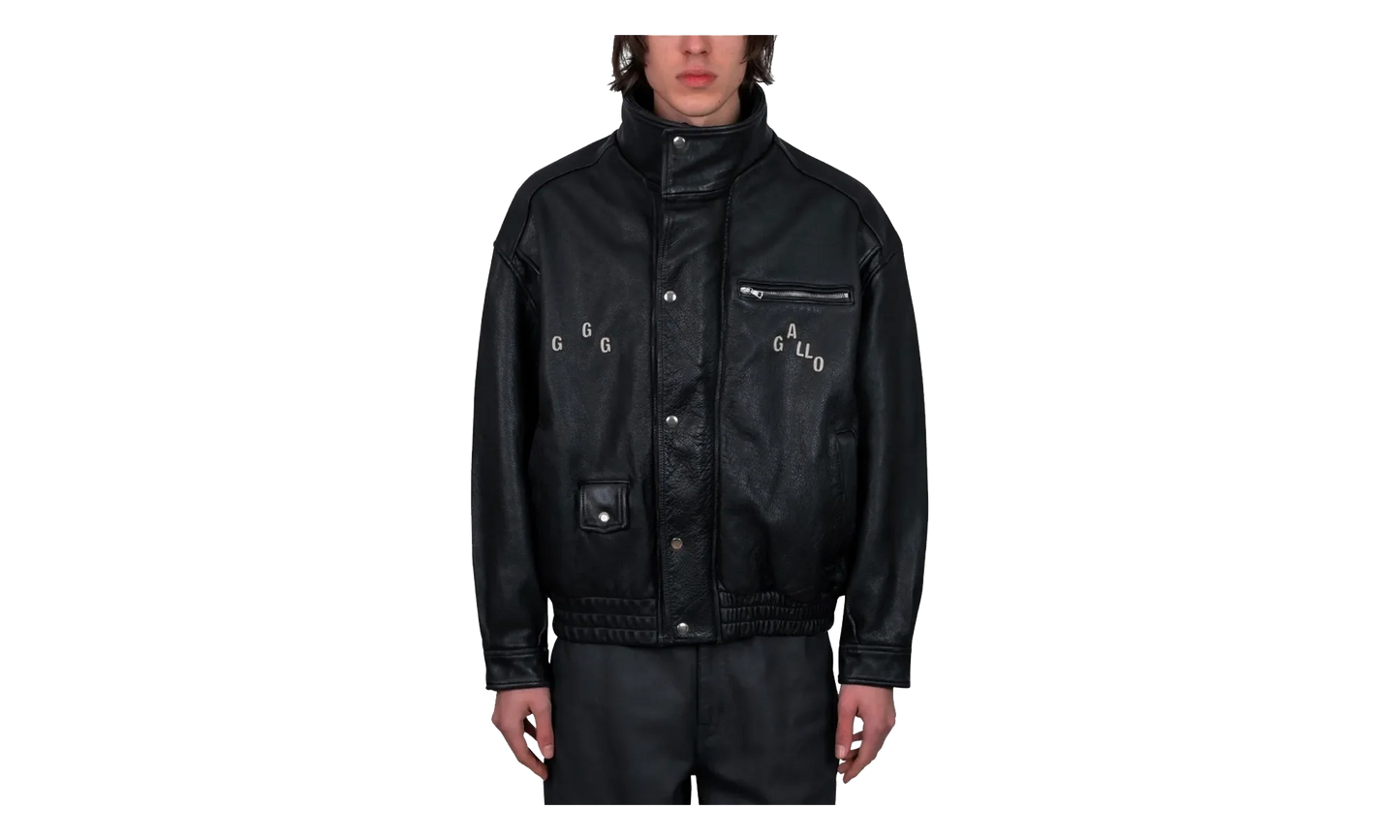 The Commission Leather Bomber Jacket "Black" 7U004Q3009BLK