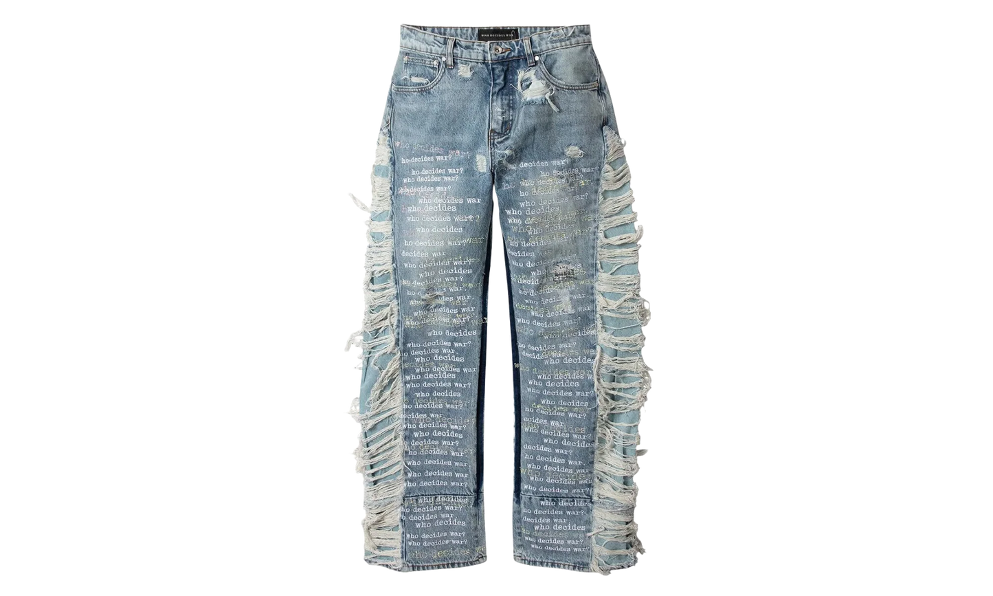 Ultra Flare Scripture Denim Jeans "Blue" EBGLDWUV