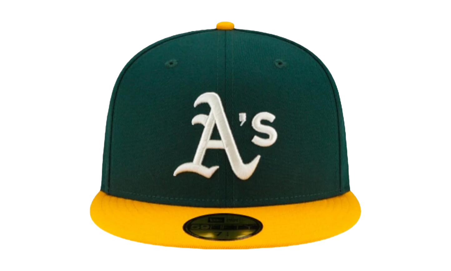 59FIFTY MLB Oakland Athletics Pop Sweat Fitted Hat "Green / Yellow" NE497