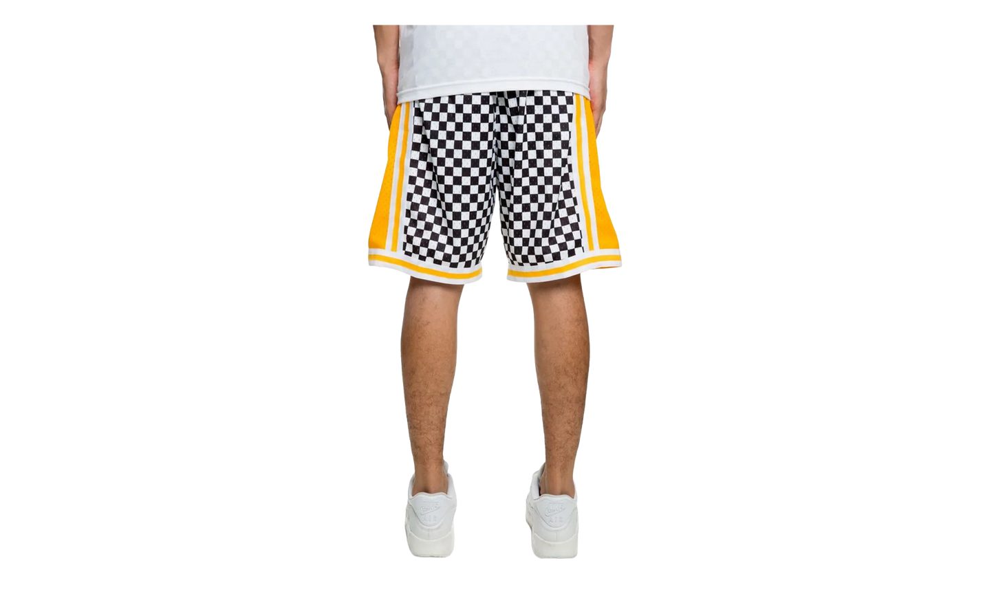 NBA Checked Swingman Shorts "Los Angeles Lakers - White" BA3A4H LAL W N06