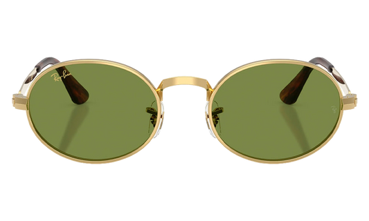 Ray-Ban Bold Metals "A$AP Rocky - Polished Arista Gold with Green Lens" RB3931 001 4E