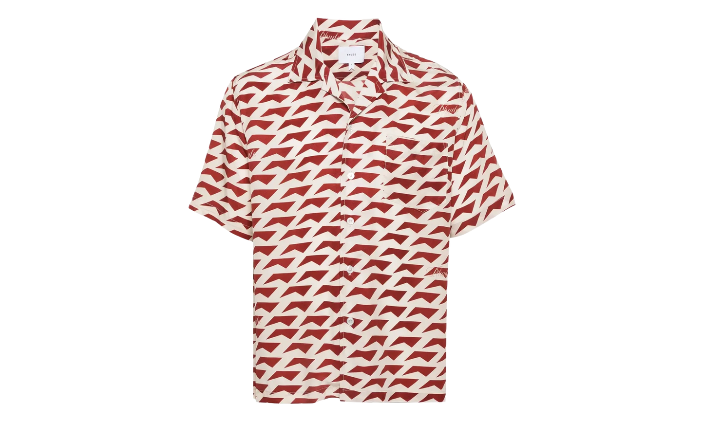 Dolce Vita Silk Shirt "Red / Cream" RHPS24SR07174307 RCR