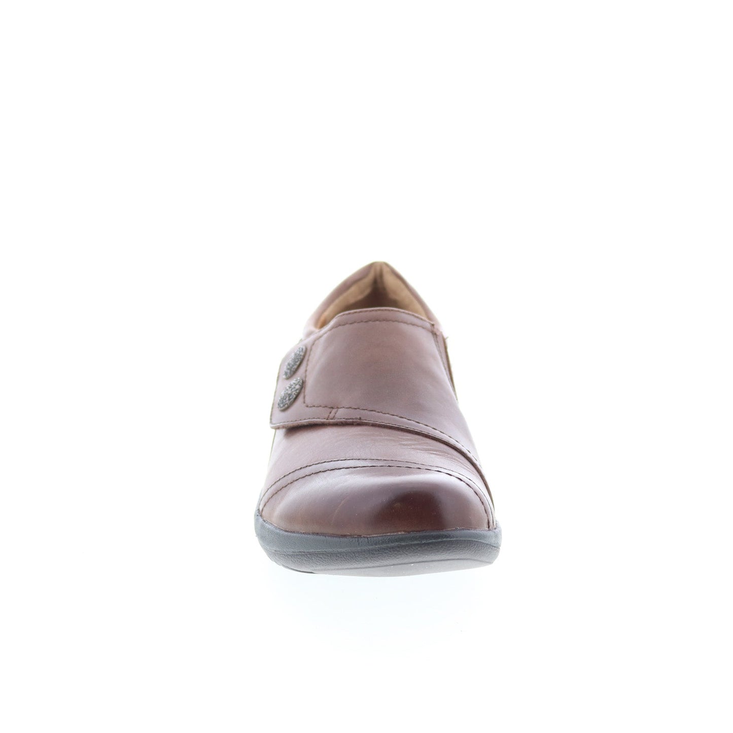 Aetrex Karina DM502 Womens Brown Leather Loafer Flats Shoes