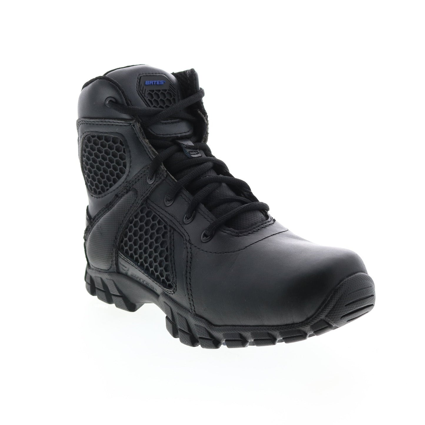 Bates Shock 6" Side Zip E07006 Mens Black Leather Lace Up Tactical Boots