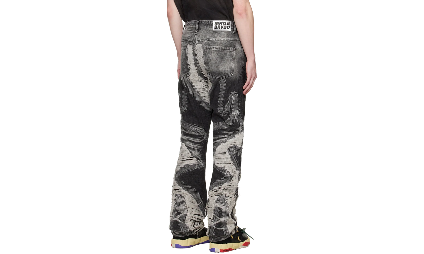 PATH WIDE-LEG JEANS "Coal" 232389M186005