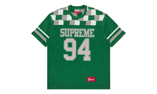 Patchwork Yoke Football Top "FW24 - Green" SU27059