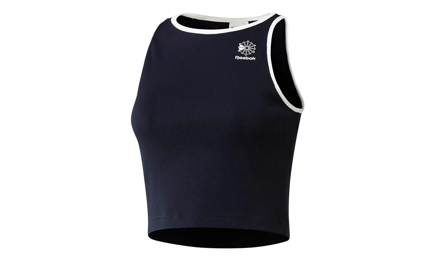 Athletic Casual Ribbed Tank Top WMNS "Navy/White" BK4118