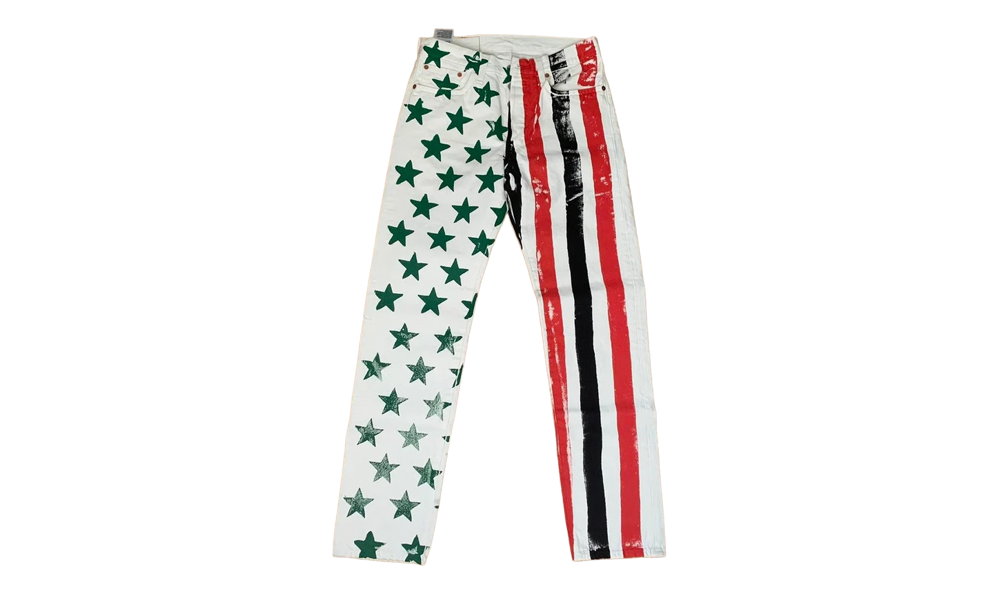Cactus Plant Flea Market 4th of July Denim Jeans "White" DT320