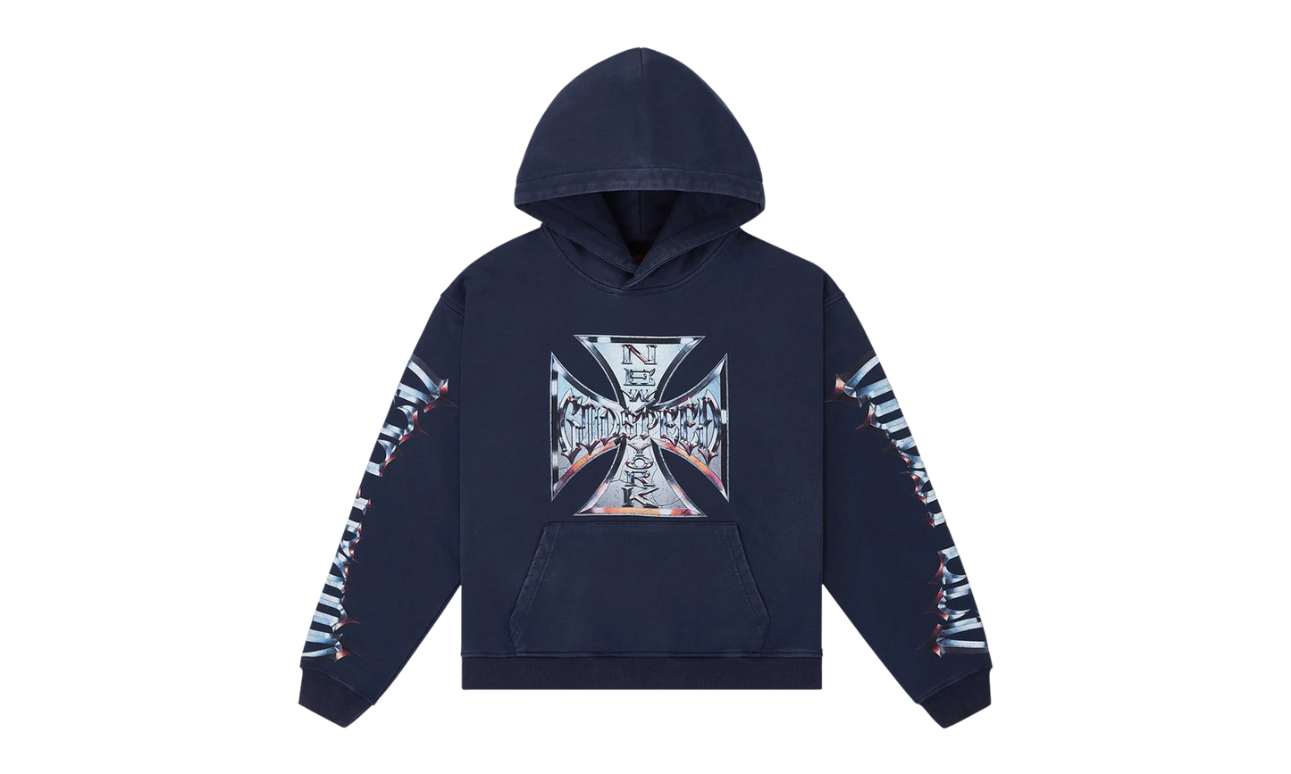Chrome Motto Hoodie "Navy Wash" 10079168