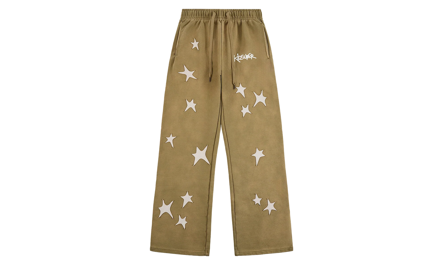 Patchwork Washed Sweatpant "Green" KS003