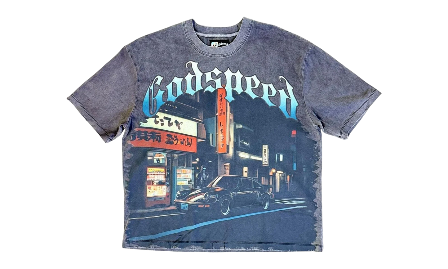 Pit Stop Tokyo T-Shirt "Grey Wash" 10055866