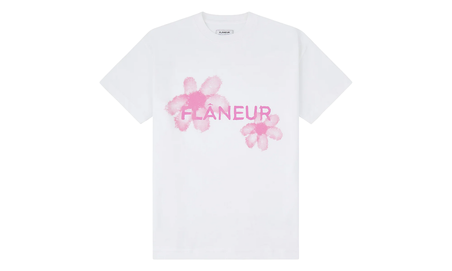 Floral Watercolor Tee "White" F15186 WHT