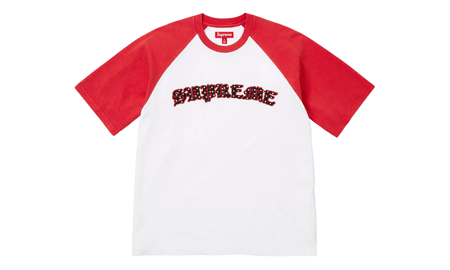 Rhinestone Raglan S/S Top "SS26 - White" SU27324
