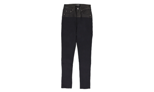 CONTRAST SKINNY W/ LEATHER "Aged Black/Black Leather" PS22WDS071