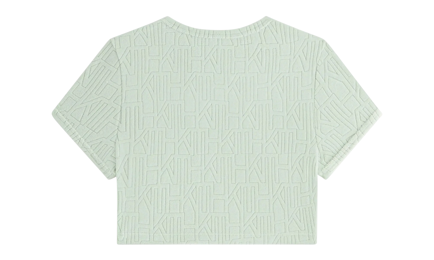 Yeni Monogram Towel Ringer Tee WMNS "Green" khw030572 4008