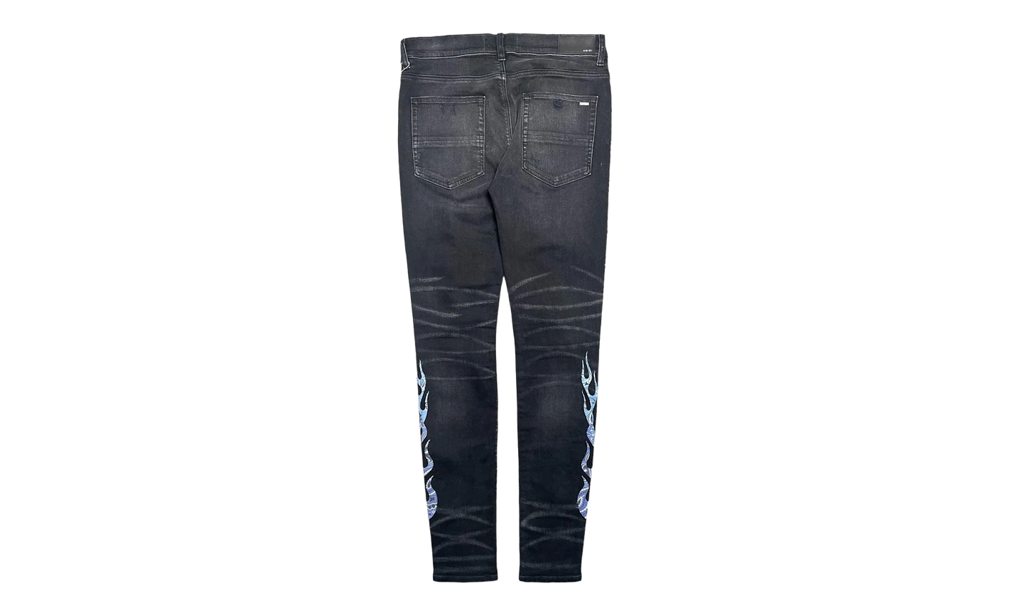 Bandana Flame Patch Jeans Aged "Black Multi" PS22MDS192 028