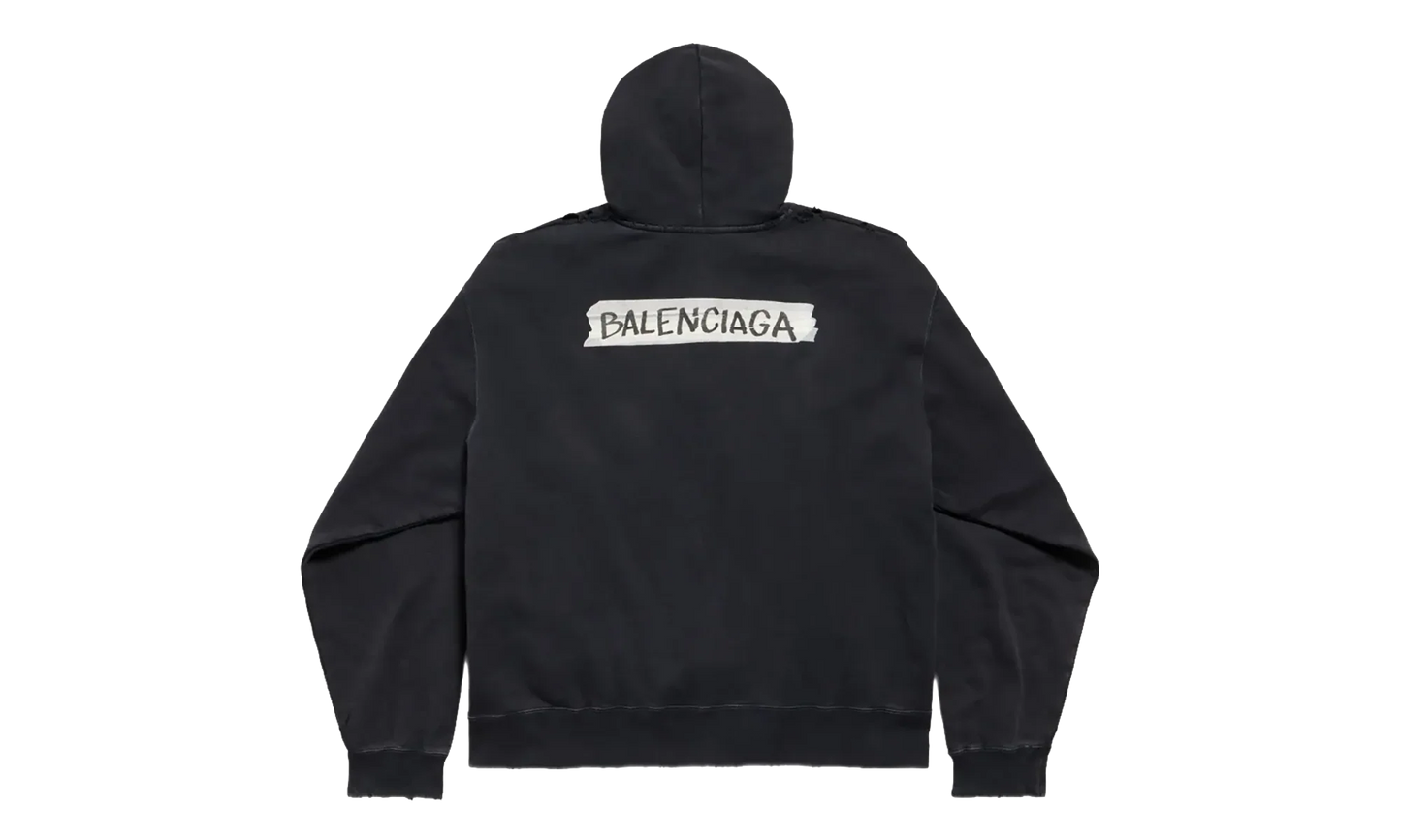 Over Zip-Up Hoodie "Faded Washed Black" 850338 TTVL7 1041