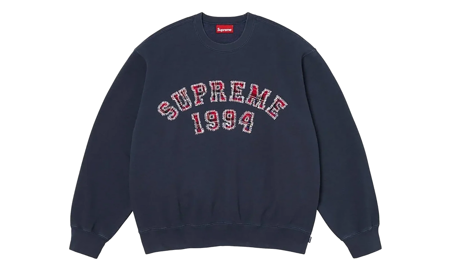 Plaid Arc Crewneck "SS26 - Navy" SU27409