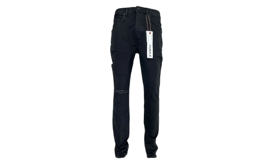 Rinse Knee Slit Denim "Black" P002 NDBR825
