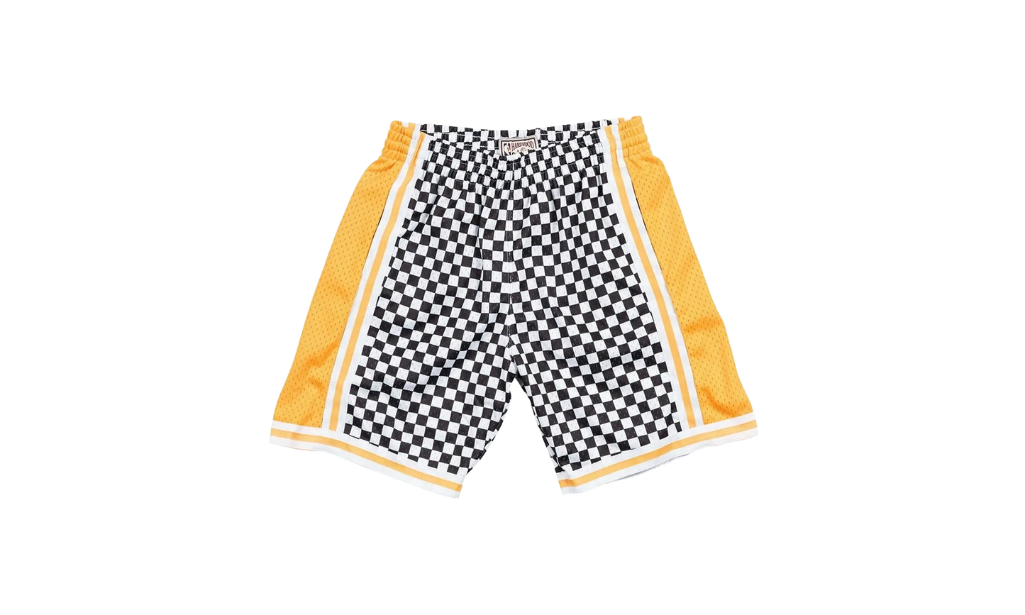 NBA Checked Swingman Shorts "Los Angeles Lakers - White" BA3A4H LAL W N06