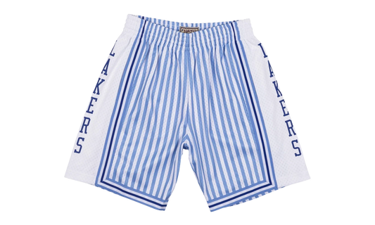 NBA Striped Swingman Shorts "1996 Los Angeles Lakers - Blue" SMSHBW19048 LALPTBL96